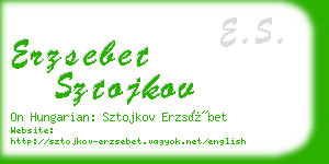 erzsebet sztojkov business card